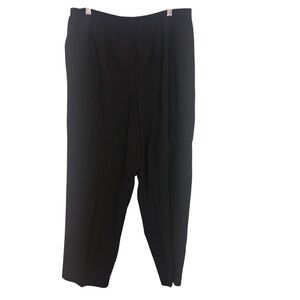 Alfred Dunner Black Micro Check Pull On Pants Size 18 Stretch Career